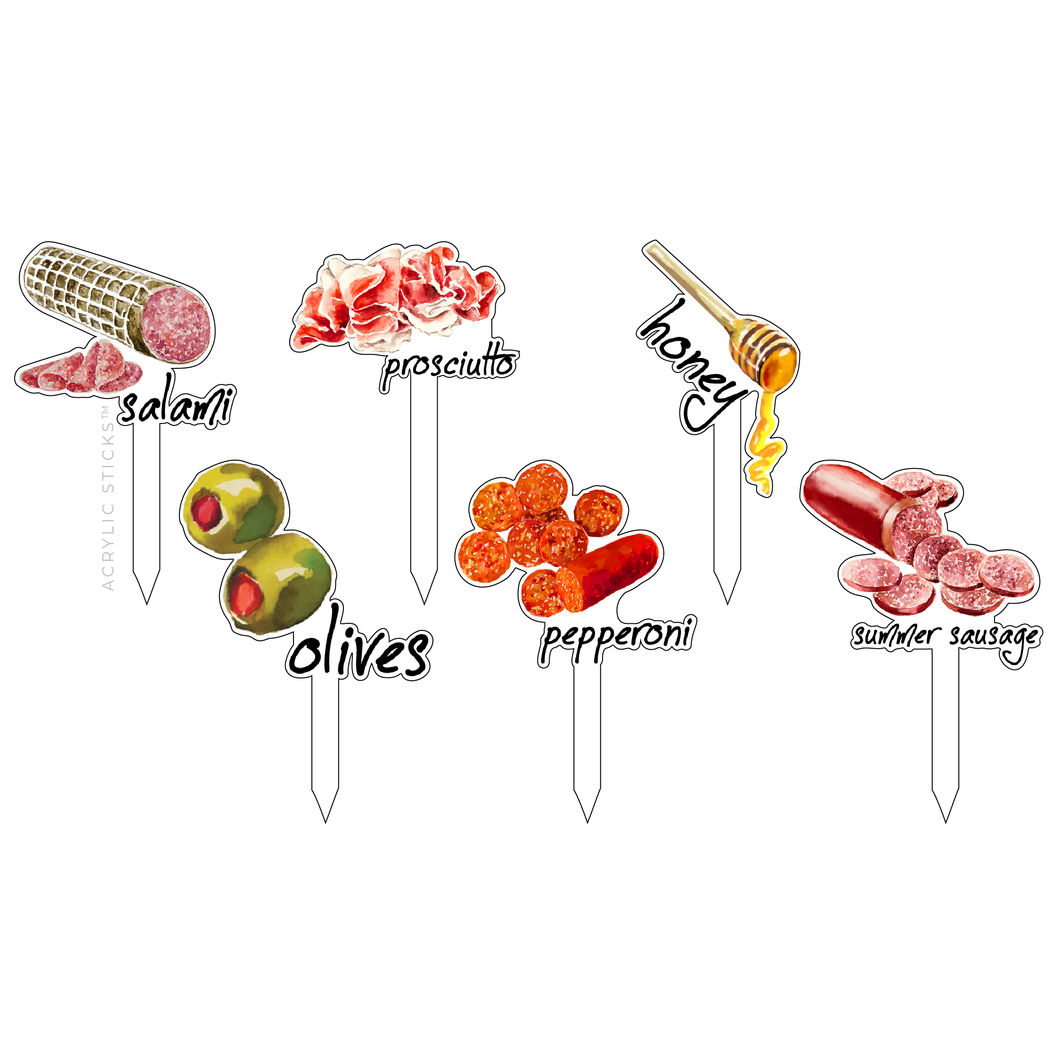 MEAT LOVERS ACRYLIC CHARCUTERIE STICKS COMBO